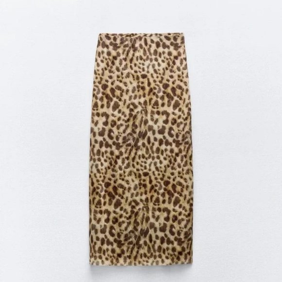 ZARA ANIMAL PRINT TULLE SKIRT - Picture 4 of 5